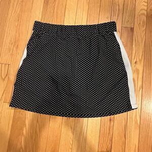 Talbots Women's Polka Dot Skort Black M Golf Tennis Athletic Casual